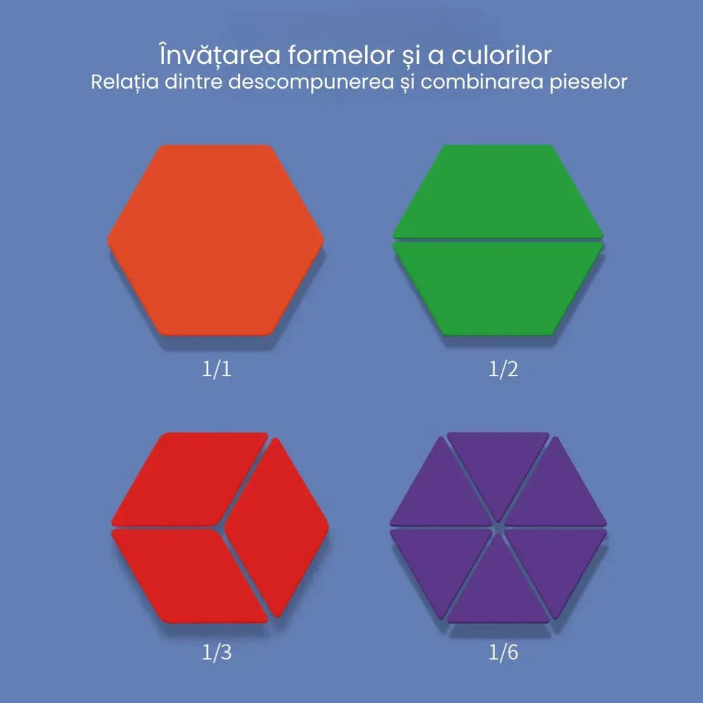 Atelierul de Forme geometrice din lemn și cartonașe, 3 ani+