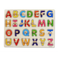 Puzzle Alfabet din Lemn – Litere Mari cu Mânere Montessori