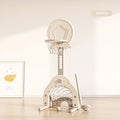 Set de joaca 3 in 1 pentru interior/exterior cu poarta fotbal, cos de baschet si crosa golf