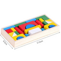 Set Cuburi din Lemn – 26 Piese | Joc de Construcție Montessori